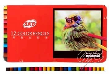 SKB  NP-120  樂趣12色色鉛筆 (鐵盒) / 盒【APP滿額下單10%點數(單一帳號最高5000點)】1/31止