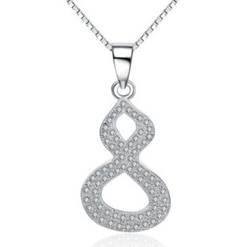 現貨+預購 925純銀項鍊鑲鑽吊墜-無限的愛百搭七夕情人節生日禮物女配件銀飾73am104【獨家進口】【米蘭精品】