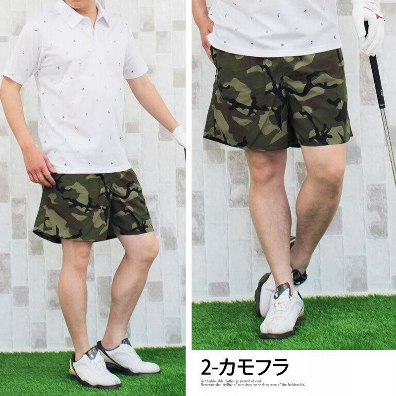 ハーフパンツ ショートパンツ ゴルフパンツ メンズ ナイロン