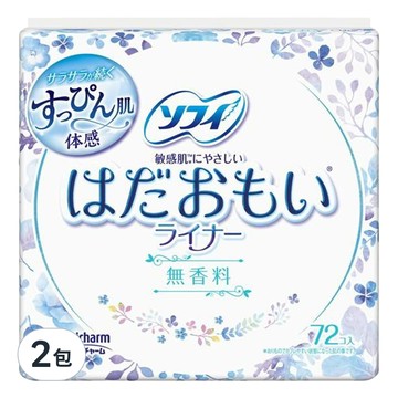 SOFY 蘇菲 日本原裝進口 敏感肌護墊 無香  14cm  72片  2包