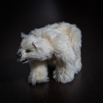 Polar Teddy Bear - 毛絨玩具 - 逼真的馬海毛泰迪熊