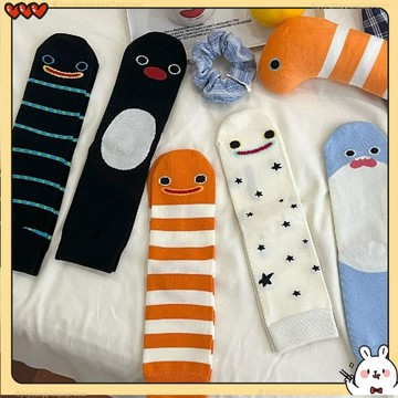 5雙僅需 99💲 花園鰻襪子 鰻魚襪子 海洋動物襪子 搞怪襪子 花園鰻襪子 中筒襪子 ins風襪子 可愛系卡通條紋襪 禮