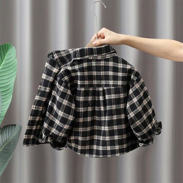 男童春裝襯衫外套2026春秋新款兒童韓版格子上衣小童百搭秋季帥氣