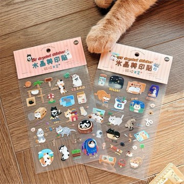 水晶轉印貼 | 貓咪日常 | Littdlework