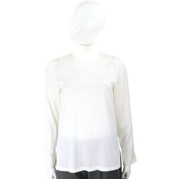 Max Mara STUDIO LODI 米白色真絲混紡鑽飾袖扣長袖上衣