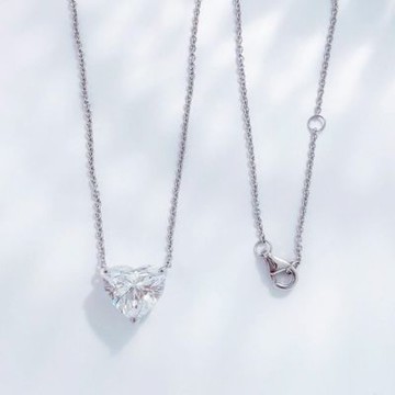 鉅曜 鉑金PT950 IGI 3克拉 簡約輕奢經典愛心鑽石項鍊 培育鑽石 鑽石 項鍊