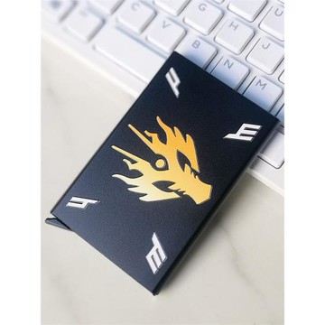 新款騎士卡通自動彈出式男士網紅卡套名片身份證夾極簡裝卡的卡包