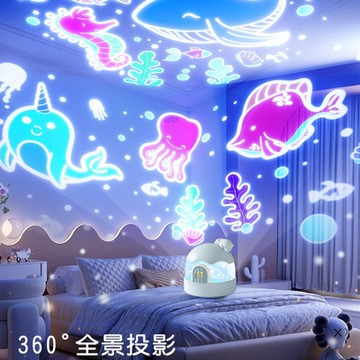 【西格傢飾】雪屋星空投影小夜燈 旋轉投影燈(八音盒 小夜燈 擺件 禮物 氛圍燈 聖誕 交換禮物)