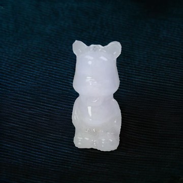 【熊熊玉見你】冰糯翡翠可愛小熊吊飾 | 天然緬甸玉翡翠A貨|送禮