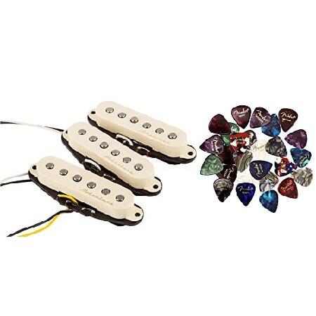 Fender Vintage Noiseless Stratocaster Pickups Bundle with Picks