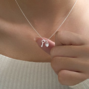 十四行詩｜情鎖心鑰項鍊 S925銀 梧桐好物嚴選