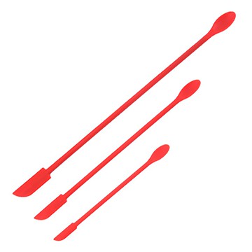 E.dot 矽膠雙頭迷你刮刀3件組 紅色 黑色 大中小尺寸  1組