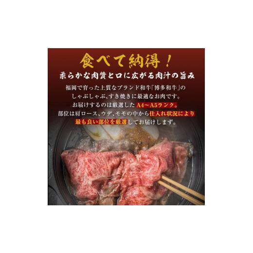 ふるさと納税 福岡県 朝倉市 牛肉 数量限定 博多 和牛 A4〜A5 しゃぶしゃぶ すき焼き セット 700g ※配送不可：離島