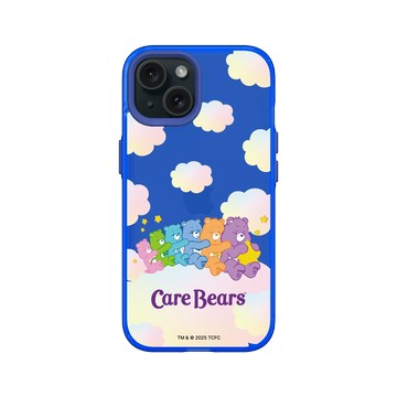 iPhone 15 Clear 激光藍 - Care Bears - 雲朵綿綿