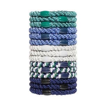 美國 L. Erickson 彈力髮圈-Sapphire Ice 粗款髮圈 分裝5入 不咬髮 名牌髮圈【南風百貨】