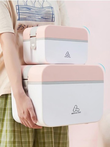 箱 家用箱小型品收納盒多層大容量便攜式急救宿舍物箱 【年終特惠】