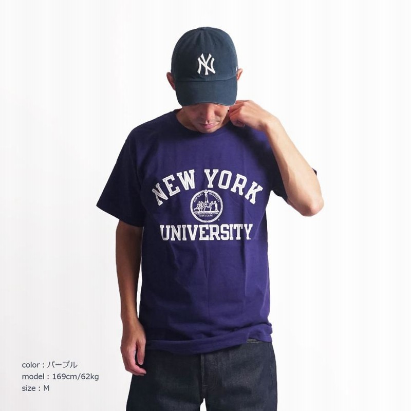 NEW YORK UNIVERSITY オフィシャルロゴTシャツ チャンピオンボディ