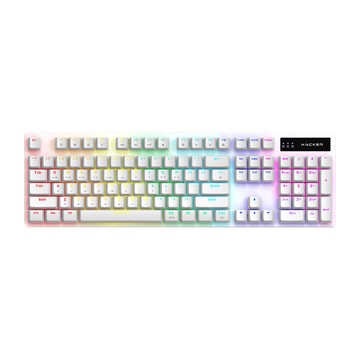 ABKO 軸交換 彩虹流動 LED 機械式 有線 標準型 鍵盤  K560  白色