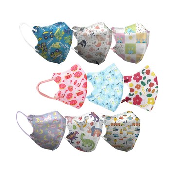 兒童口罩 【郡昱】4入組 4-8歲 兒童3D立體醫用口罩(30入/盒) 幼童口罩 無鼻樑壓條 高彈力耳帶 醫療口罩 台灣製