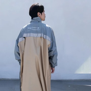 德國boy 一件式極輕速穿側開雨衣 - 秘境藍-2XL