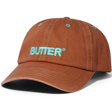 BUTTER GOODS BG252E11108F ROUNDED 6 PANEL CAP 老帽 棒球帽 (水洗磚橘色)
