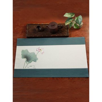 棉麻手繪茶席麻布禪意亞麻桌旗茶墊香席茶藝配件布藝香道席干泡席