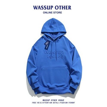 WASSUP ISSUE男款衛衣秋季2023新款休閑寬松連帽潮牌上衣長袖男