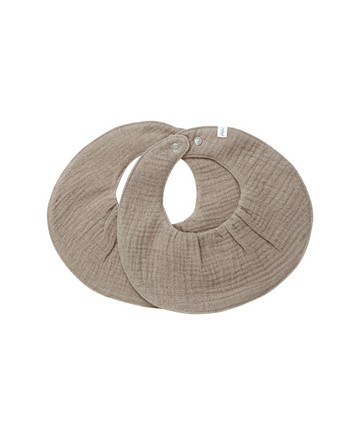 紗布圍兜2件組(摩卡慕斯)