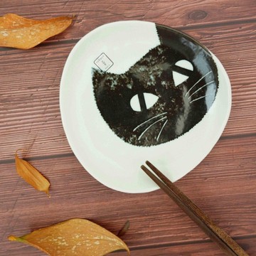 日本製 rokuro 六魯 黑貓 小盤子 甜點盤 蛋糕盤 水果盤 日本盤子 飾品盤 日式餐盤 陶瓷盤 盤 日本進
