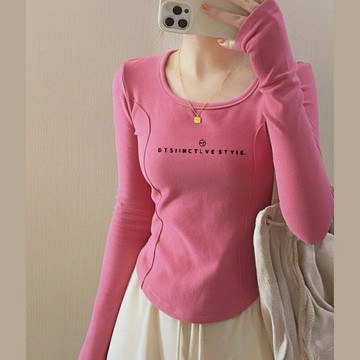秋冬打底衫女內搭2024設計感新款歐貨小衫爆款長袖t恤早秋bm上衣【雲木雜貨】