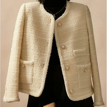 【巴黎精品】現貨+預購 頂級法式毛呢外套毛呢大衣OL西裝小香風外套寬鬆秋冬大碼休閒女裝-羊毛氣質a1lk12