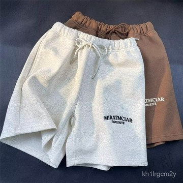 ⚡限量購⚡ S-8XL 純棉短褲 男夏季2025新款 潮牌寬鬆休閒男生五分褲灰色籃球運動短褲 休閒短褲 短褲男 男生短褲