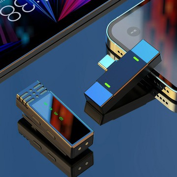 J68一體私模無線領夾麥克風數顯手機直播收音降噪領夾式話筒批發【北歐家居生活】