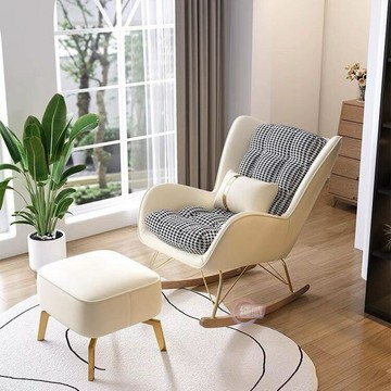 北歐搖椅躺椅大人家用懶人椅臥室陽臺休閑椅客廳輕奢搖搖椅 雙11全館免運