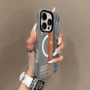 免運+隔日🚚Magsafe磁吸手機殼 橫屏海景 蘋果17promax 16 15plus 14 13 12 11防摔