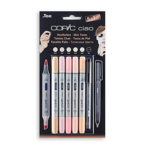 Copic Ciao Setにマーカーが含まれています スキントーン（5枚組） マルチライナーペン