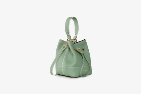 Strathberry - Lana Osette - Leather Mini Bucket Bag - Green