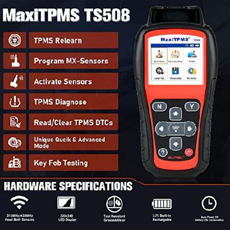 Autel MaxiTPMS TS508 TPMS再学習ツール TS501 TS408の2022年最新