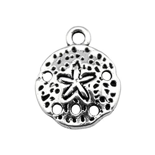 Sea Urchin Charms Antique Silver Color jewelry making supplies w 並行輸入品