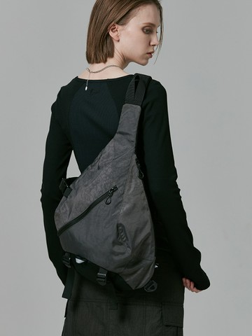 Cross Line Sling Bag _ Charcoal