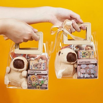 【臺灣-出貨】卡皮巴拉文具套裝學習用品吧啦水兒童幼兒園奬勵大禮包筆本子禮物