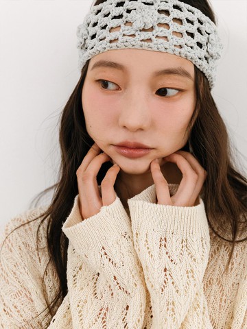 handmade corsage knit headband