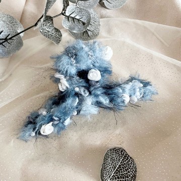 手工毛線髮夾/鯊魚夾 玫瑰 抓夾 包頭 鯊魚夾 髮夾 禮物 盤髮頭飾