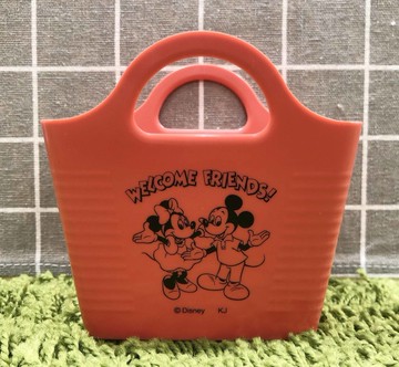 【震撼精品百貨】Micky Mouse_米奇/米妮 ~日本DISNEY迪士尼 米奇&米妮小物收納籃-紅*04556