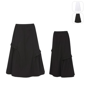 【FILA】女性 平織長裙-黑色 5SKA-1424-BK
