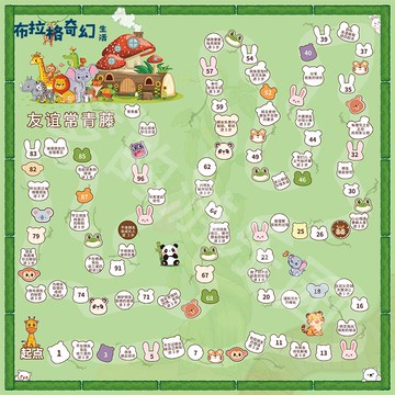 兒童大富翁飛行棋 益智教學棋盤親子生活桌游小學生幼兒園二合一[PP0515064]