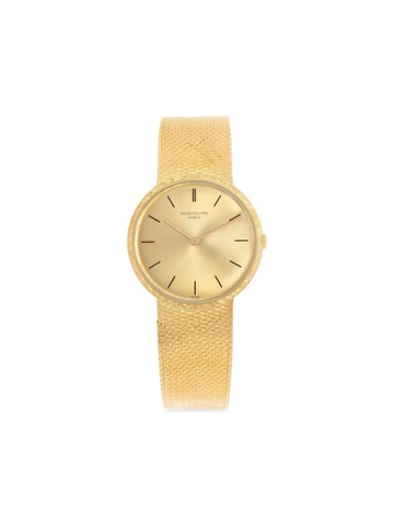 Patek Philippe - pre-owned Calatrava 32mm - men - 18kt Yellow Gold - One Size