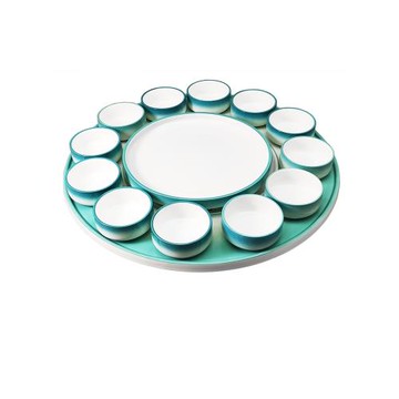 創意酒店陶瓷餐具新款大龍蝦盤配12格碟干冰刺身盤大號特色海鮮盤