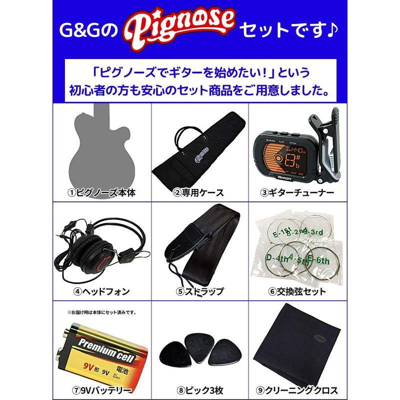 エレキギター PIGNOSE PGG-200BS 初心者大満足 超テンコ盛り14点セット ピグノーズ ブラウンサンバースト