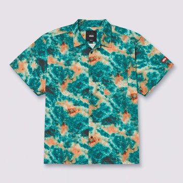 Tokyo Design Collective 綠色暈染開襟短袖襯衫